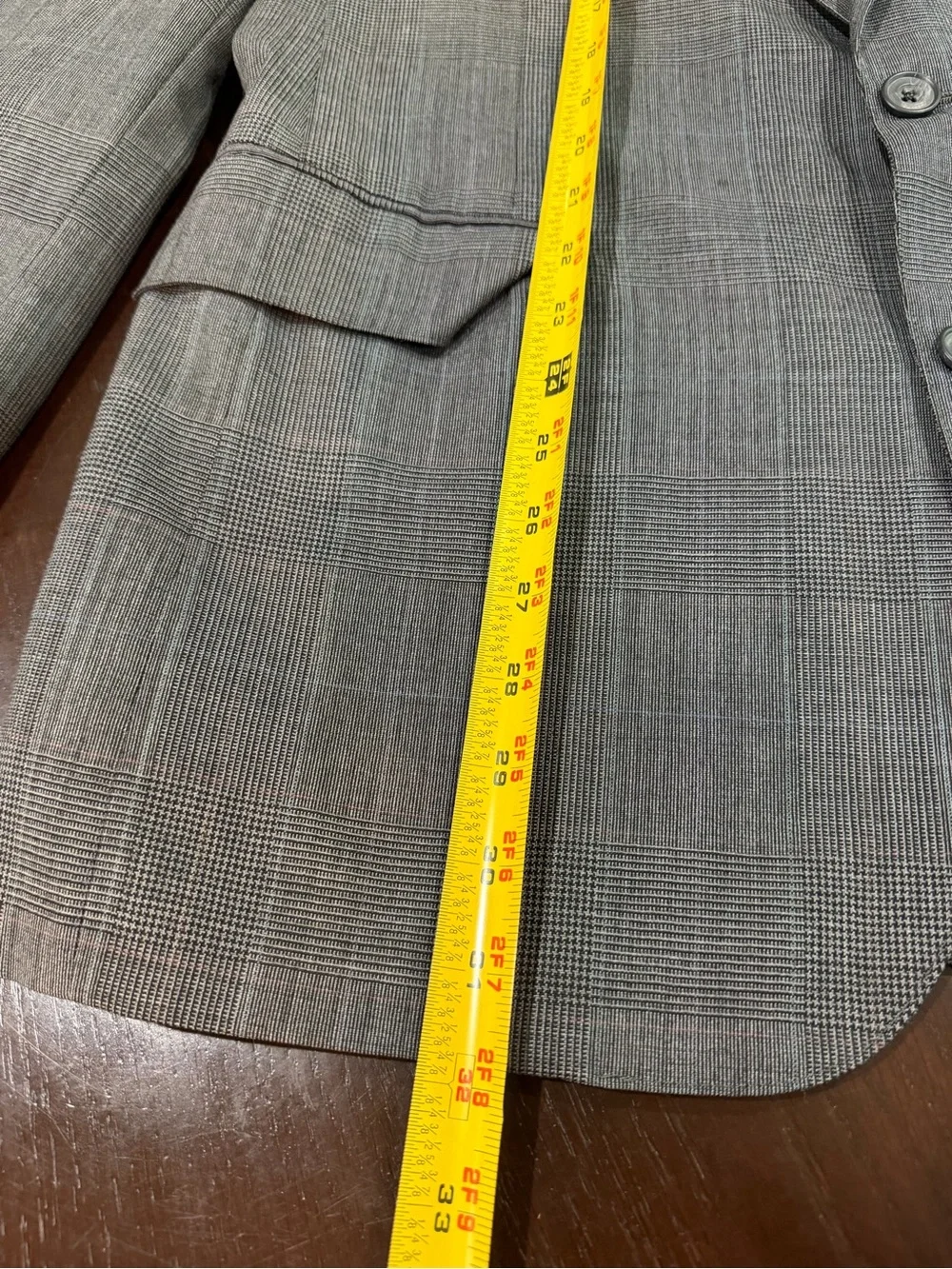 Vintage Corbin Ltd Glen Plaid Suit Mens [46?] Grey 100% Wool